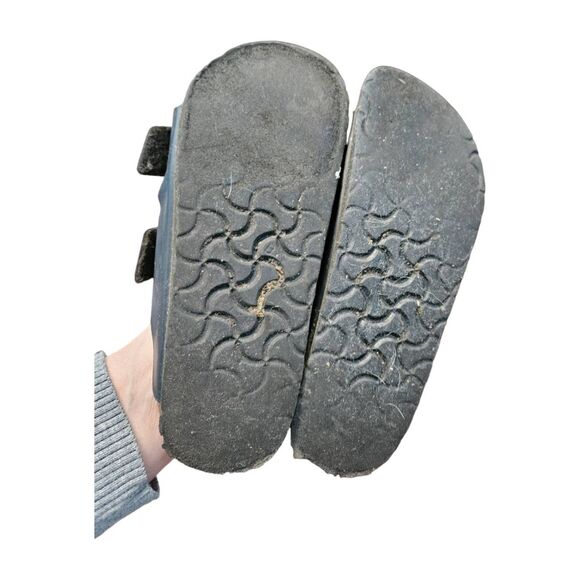 Birkenstock Black Leather Sandals Size 37/7 - Picture 8 of 10